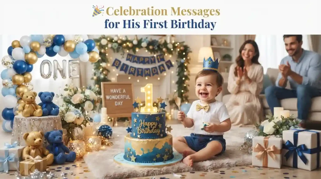 Celebration Messages for His First Birthday