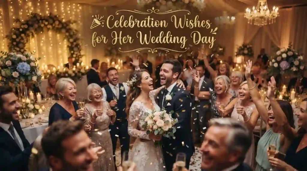 Celebration Wishes for Her Wedding Day