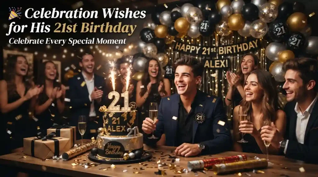 Celebration Wishes for His 21st Birthday