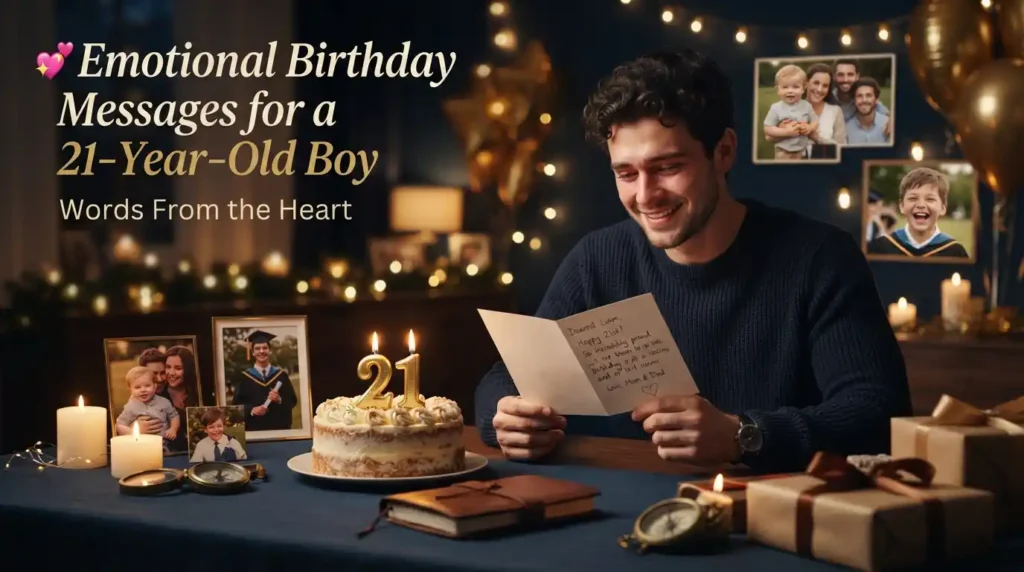 Emotional Birthday Messages for a 21-Year-Old Boy