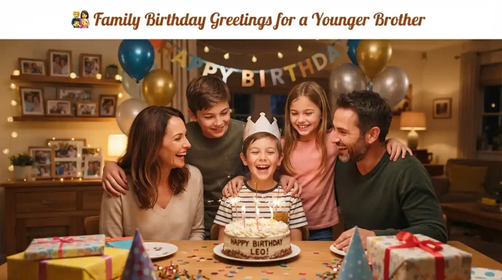 Family Birthday Greetings for a Younger Brother