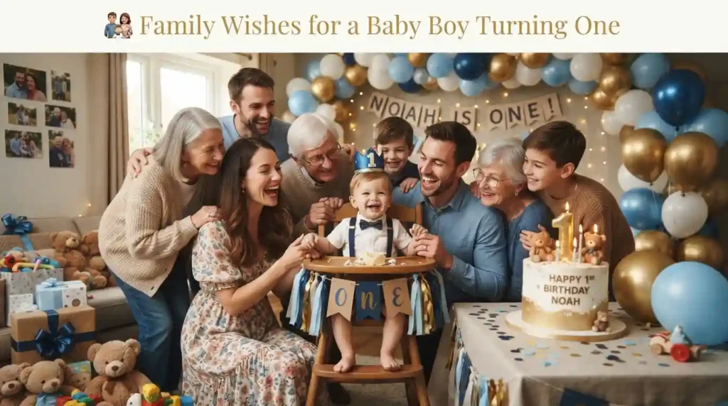 Family Wishes for a Baby Boy Turning One