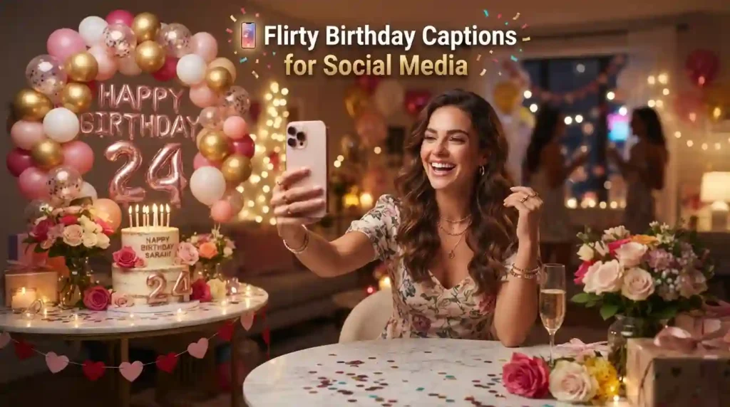 Flirty Birthday Captions for Social Media