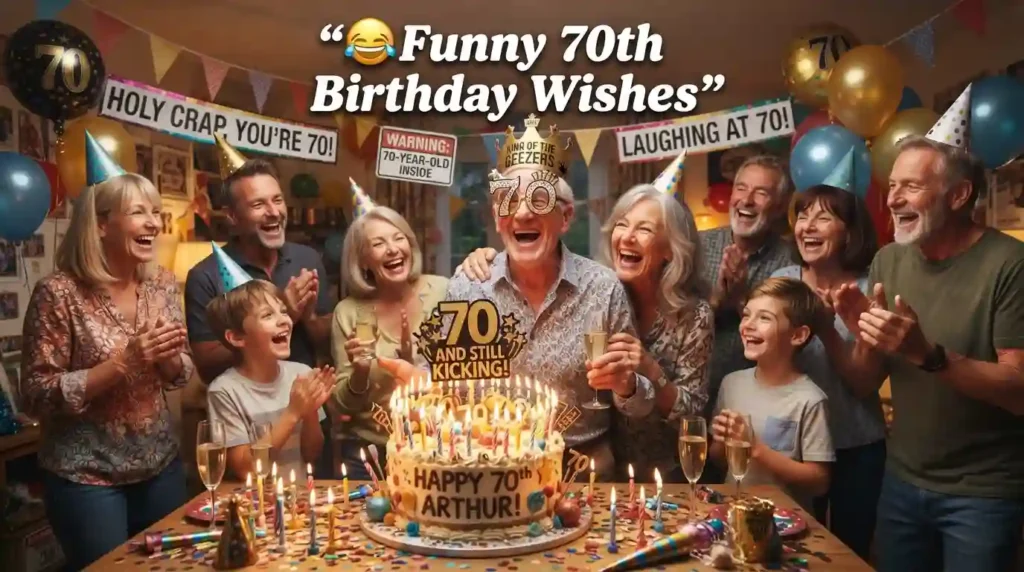 Funny 70th Birthday Wishes