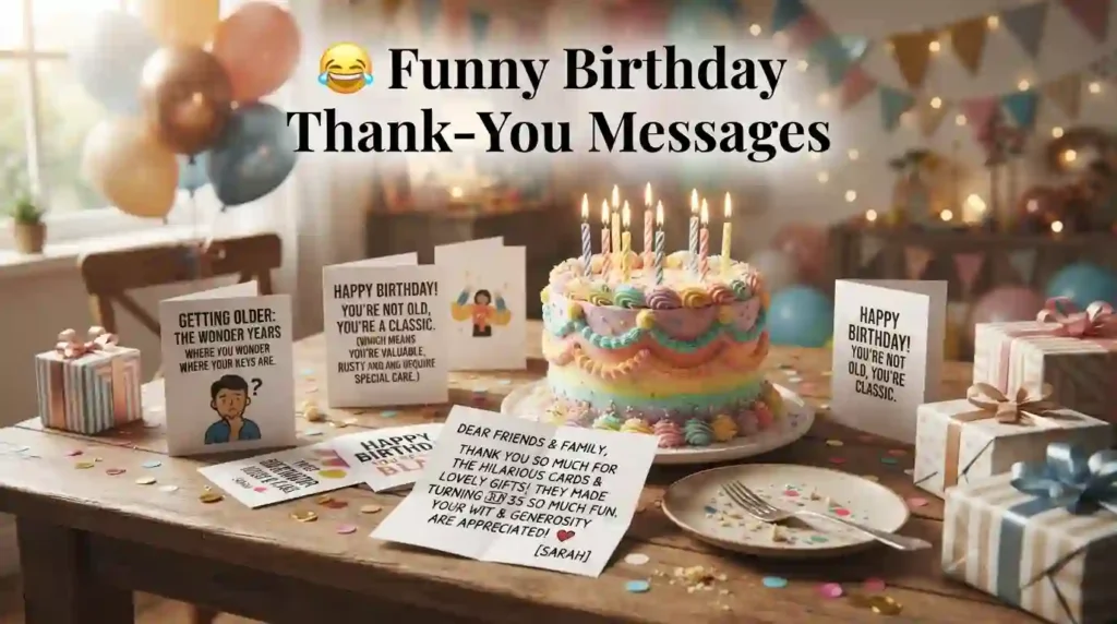 Funny Birthday Thank-You Messages
