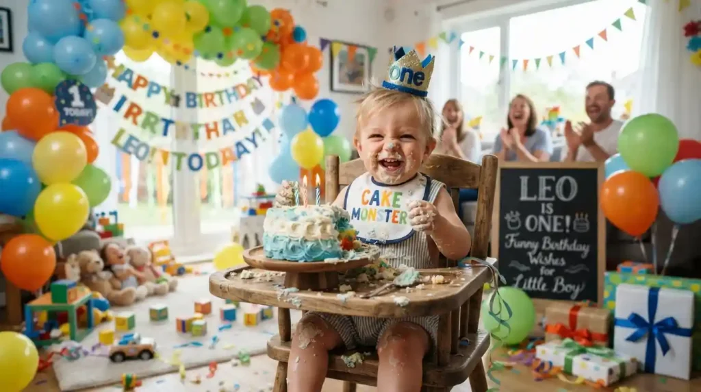 Funny First Birthday Wishes for Little Boy