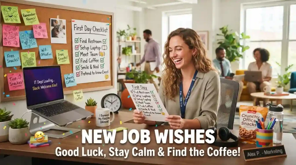 Funny First Day of New Job Wishes