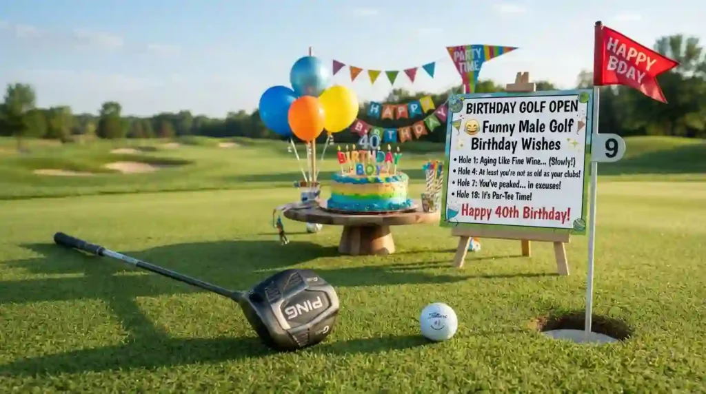 Funny Male Golf Birthday Wishes