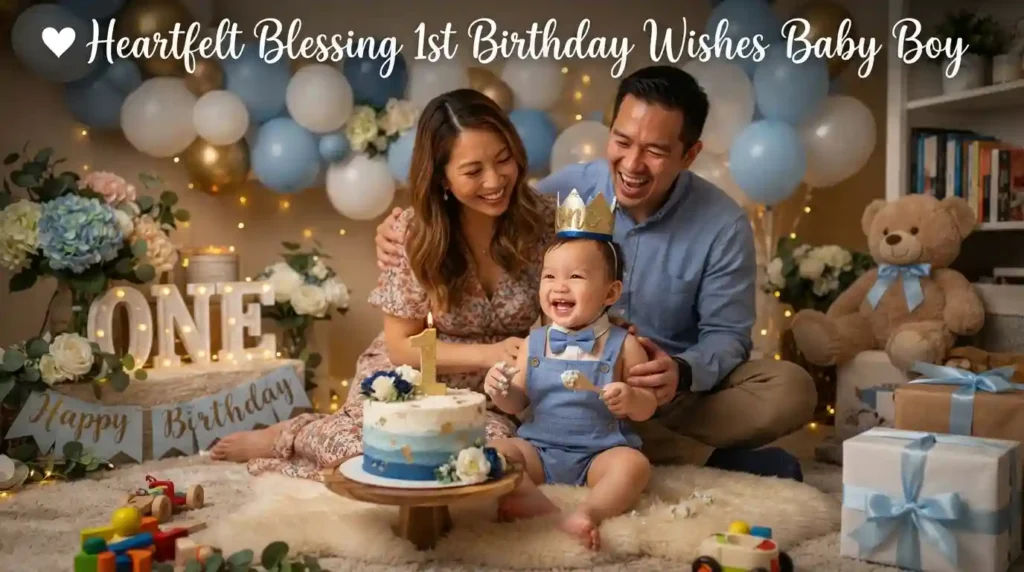 Heartfelt Blessing 1st Birthday Wishes Baby Boy