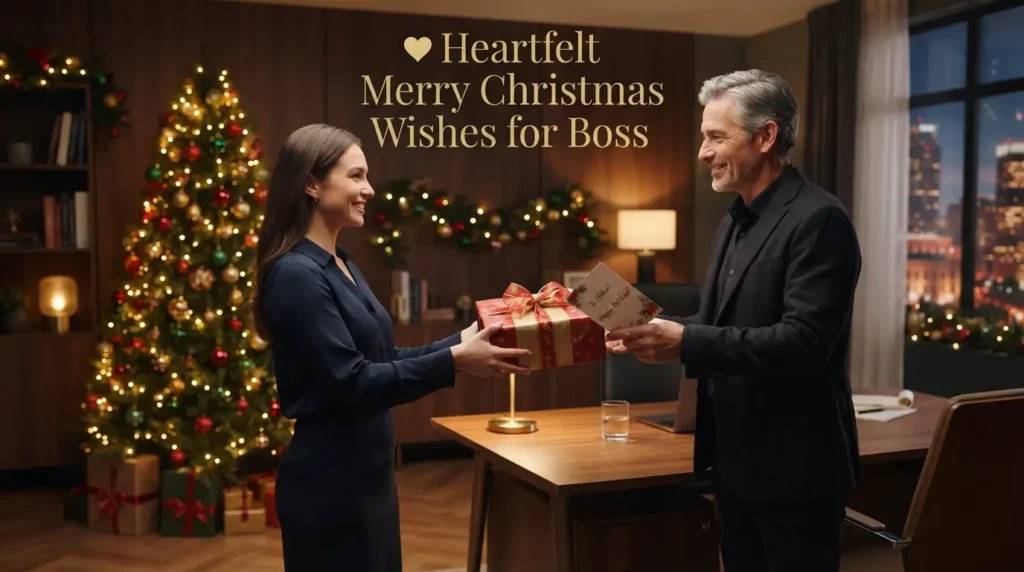 Heartfelt Merry Christmas Wishes for Boss
