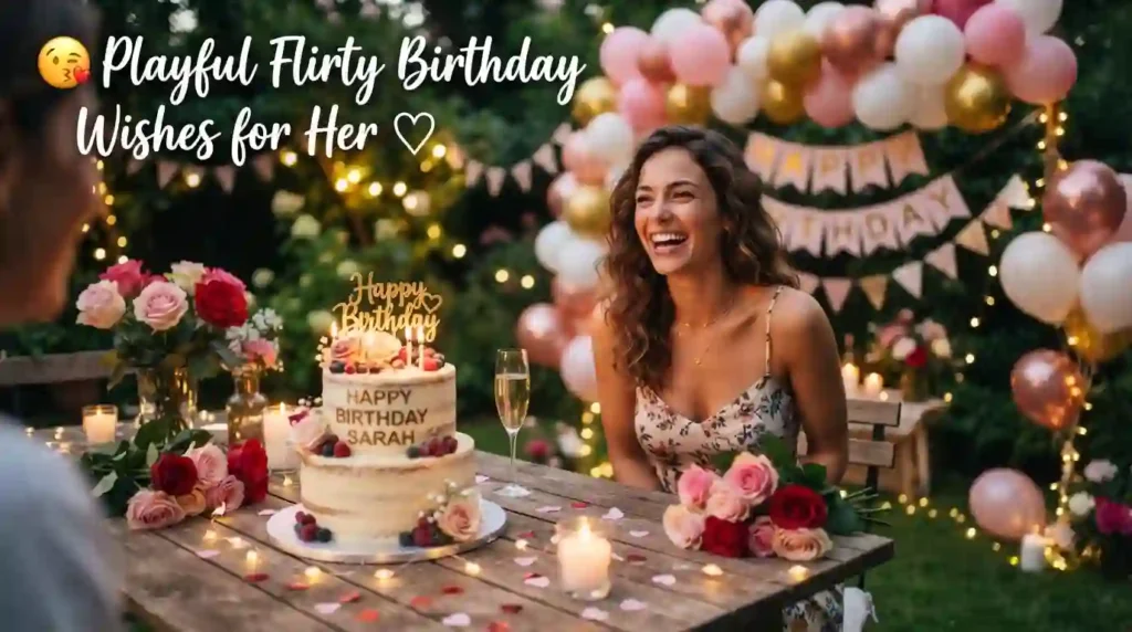 Playful Flirty Birthday Wishes for Her