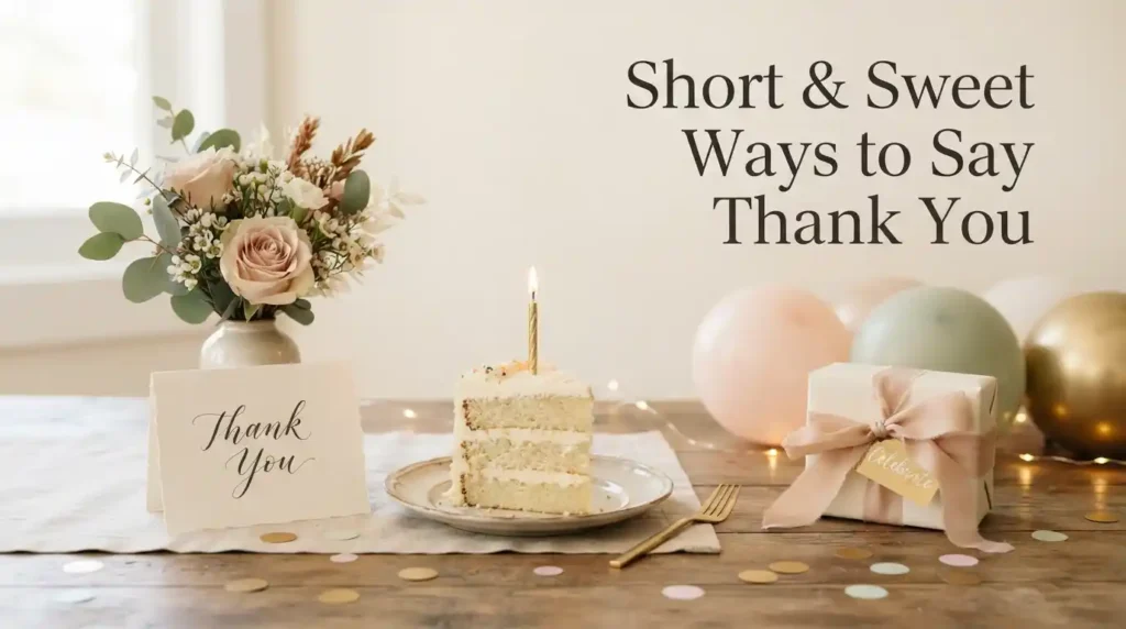 Short & Sweet Ways to Say Thank You