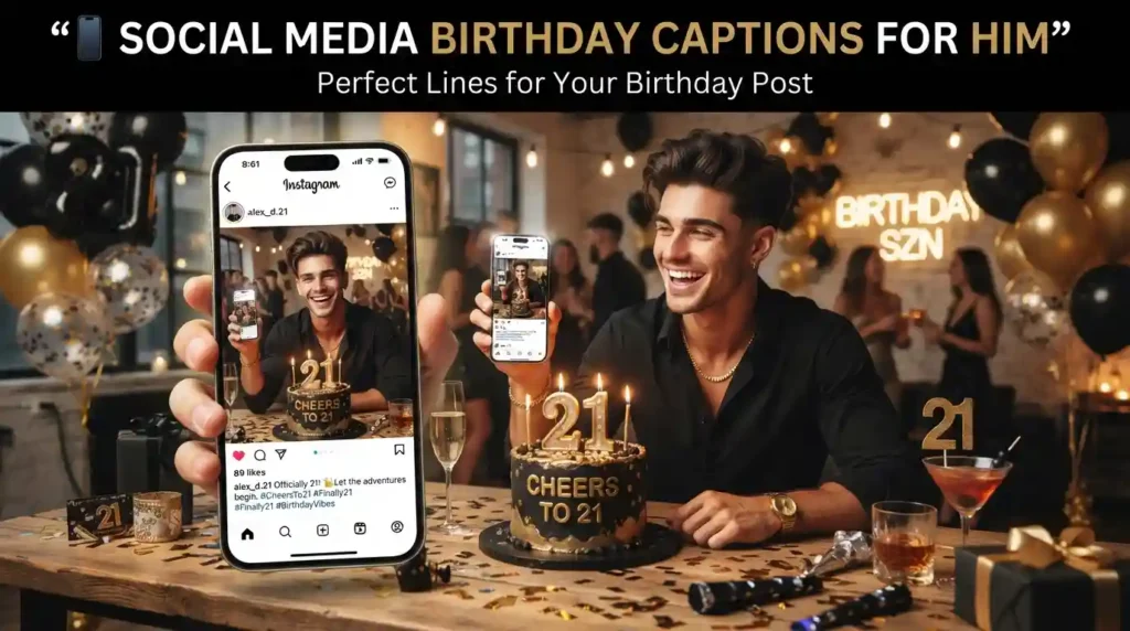Social Media Birthday Captions for Him