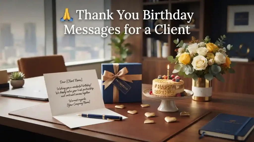 Thank You Birthday Messages for a Client