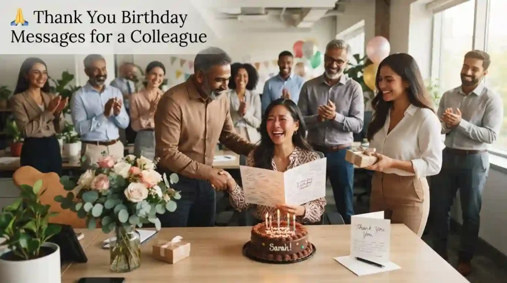Thank You Birthday Messages for a Colleague