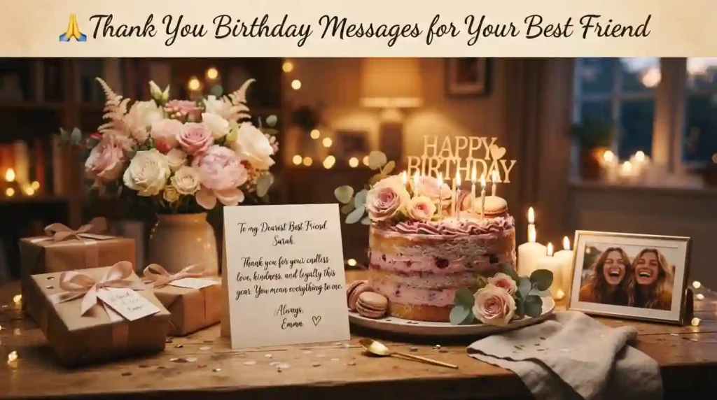 Thank You Birthday Messages for Your Best Friend