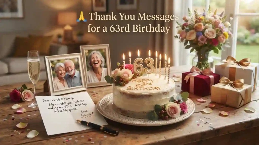 Thank You Messages for a 63rd Birthday