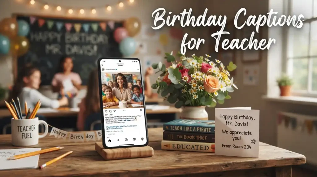 Birthday Captions for Teacher