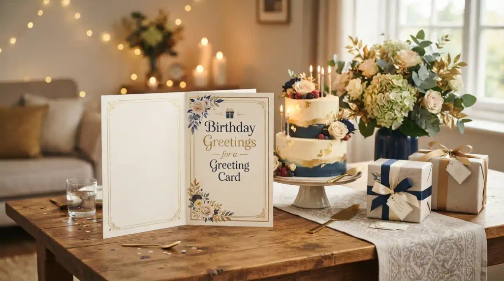 Birthday Greetings for a Greeting Card