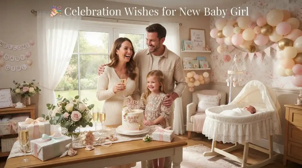 Celebration Wishes for New Baby Girl