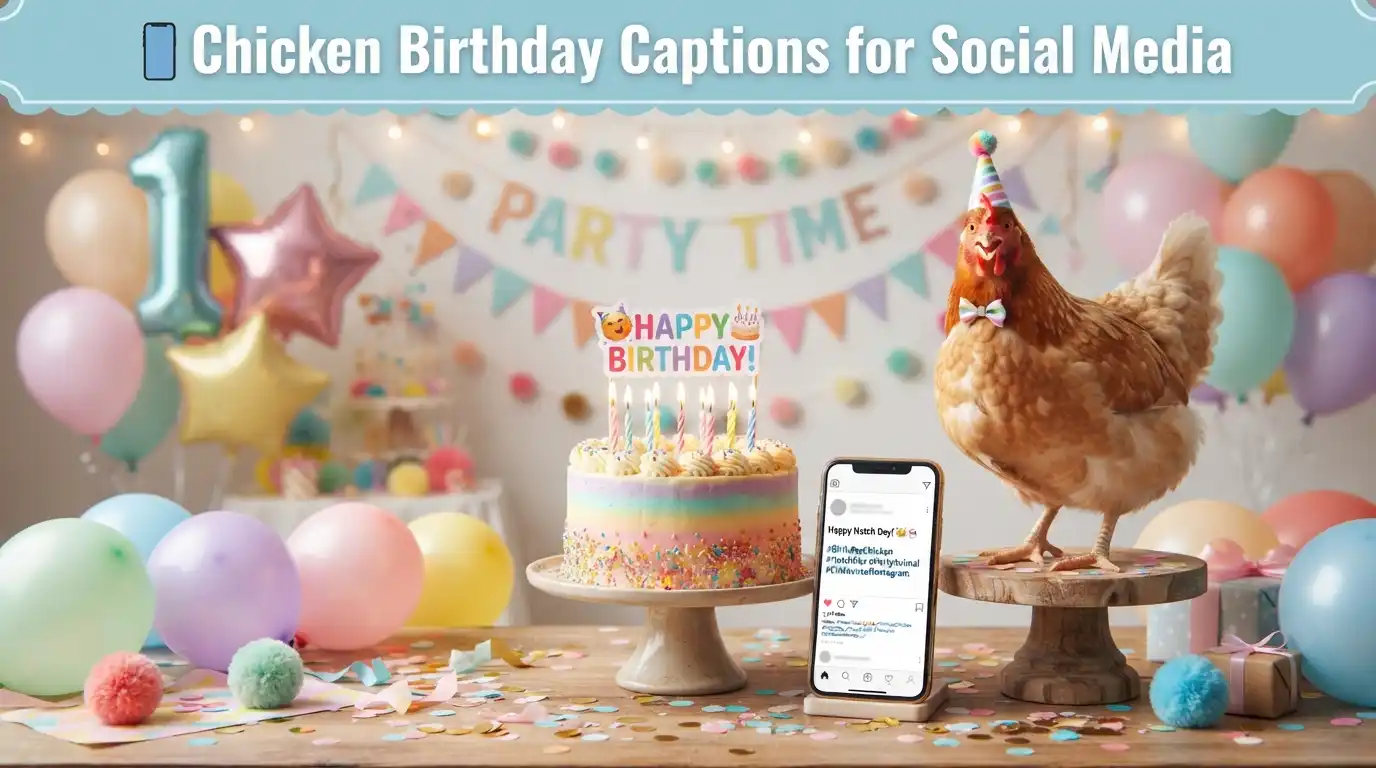 Chicken Birthday Captions for Social Media