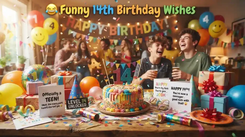 Funny 14th Birthday Wishes
