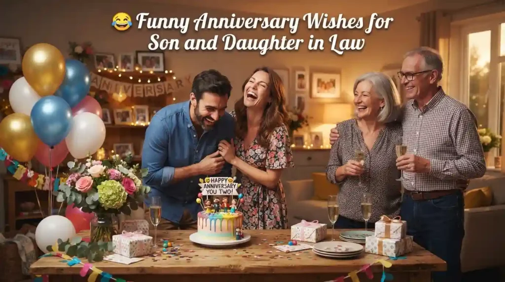 Funny Anniversary Wishes for Son and Daughter in Law