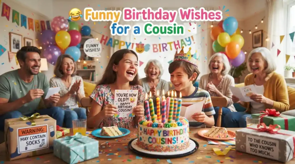 Funny Birthday Wishes for a Cousin