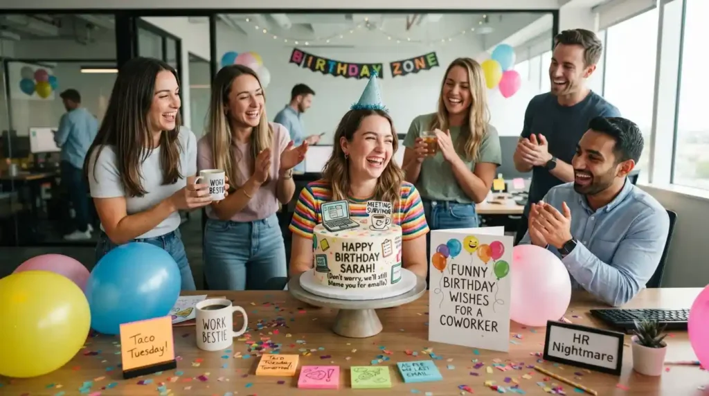 Funny Birthday Wishes for a Coworker