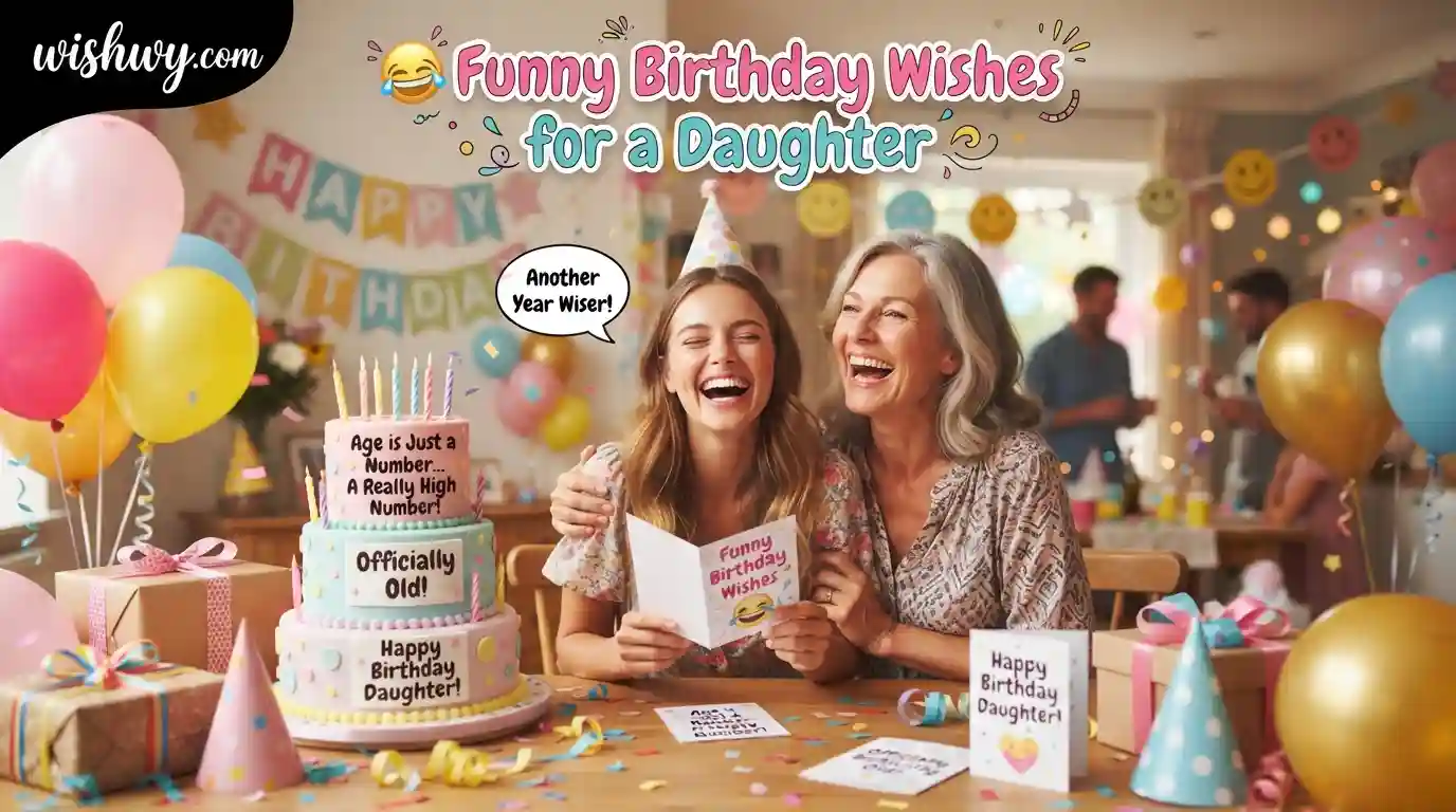 Funny Birthday Wishes for a Daughter