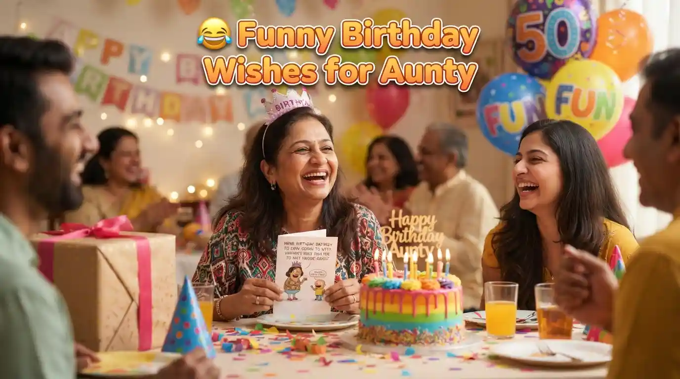 Funny Birthday Wishes for Aunty