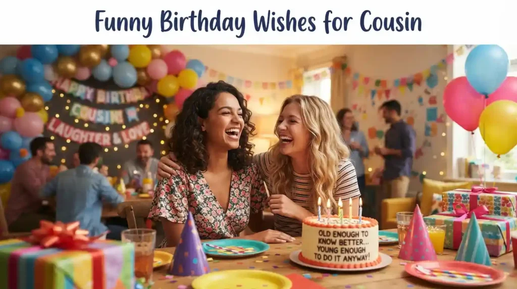 Funny Birthday Wishes for Cousin
