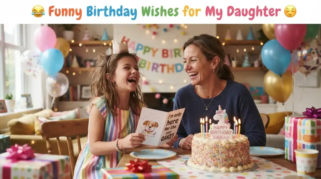 Funny Birthday Wishes for My Daughter