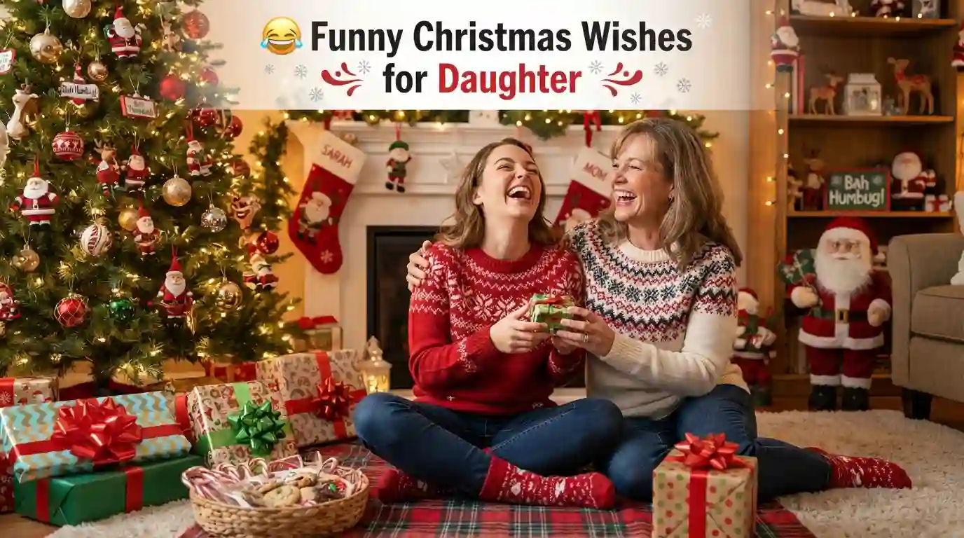 Funny Christmas Wishes for Daughter