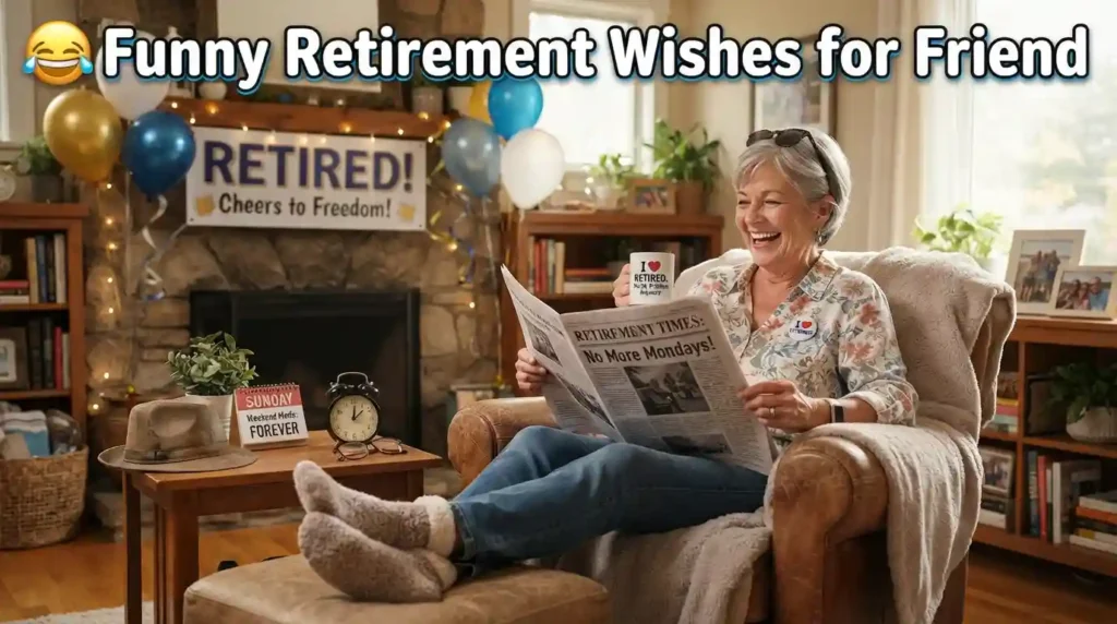 Funny Retirement Wishes for Friend