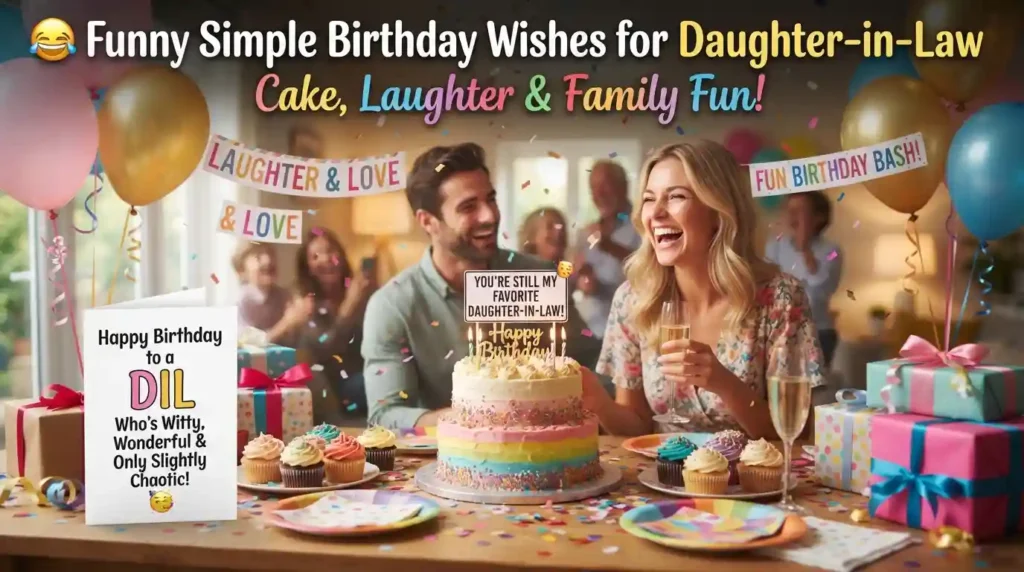 Funny Simple Birthday Wishes for Daughter-in-Law