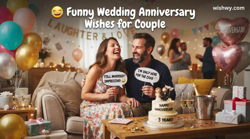Funny Wedding Anniversary Wishes for Couple