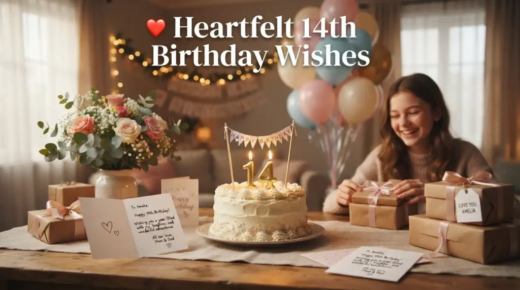 Heartfelt 14th Birthday Wishes