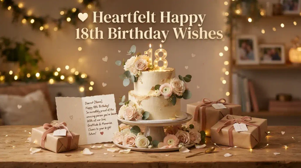 Heartfelt Happy 18th Birthday Wishes