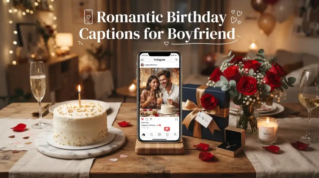 Romantic Birthday Captions for Boyfriend