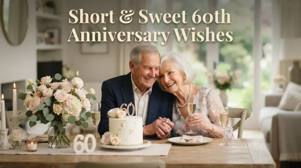 Short & Sweet 60th Anniversary Wishes