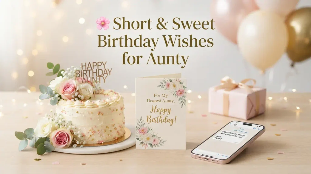 Short & Sweet Birthday Wishes for Aunty