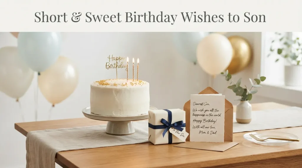 Short & Sweet Birthday Wishes to Son