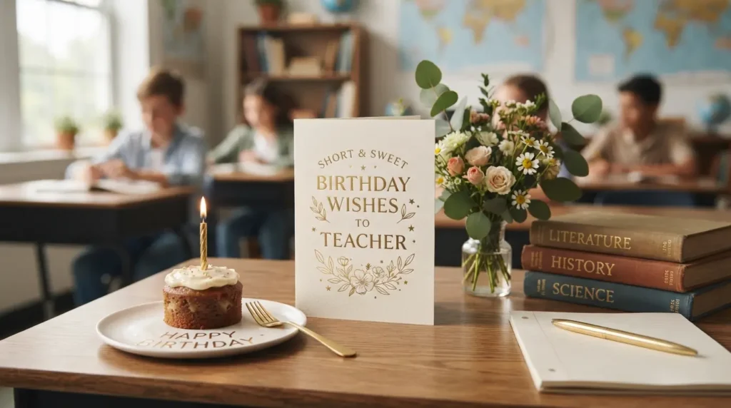 Short & Sweet Birthday Wishes to Teacher