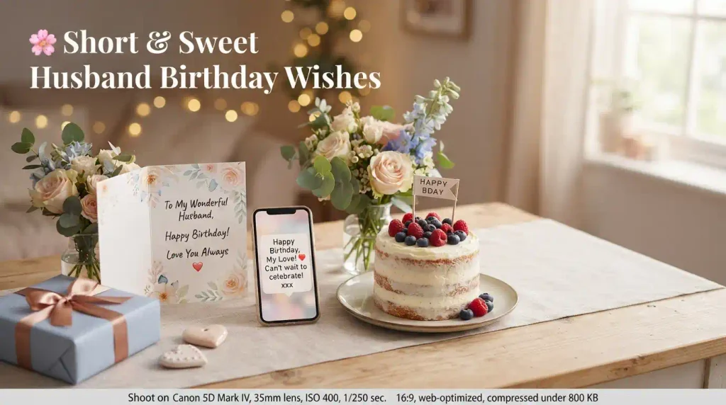 Short & Sweet Husband Birthday Wishes