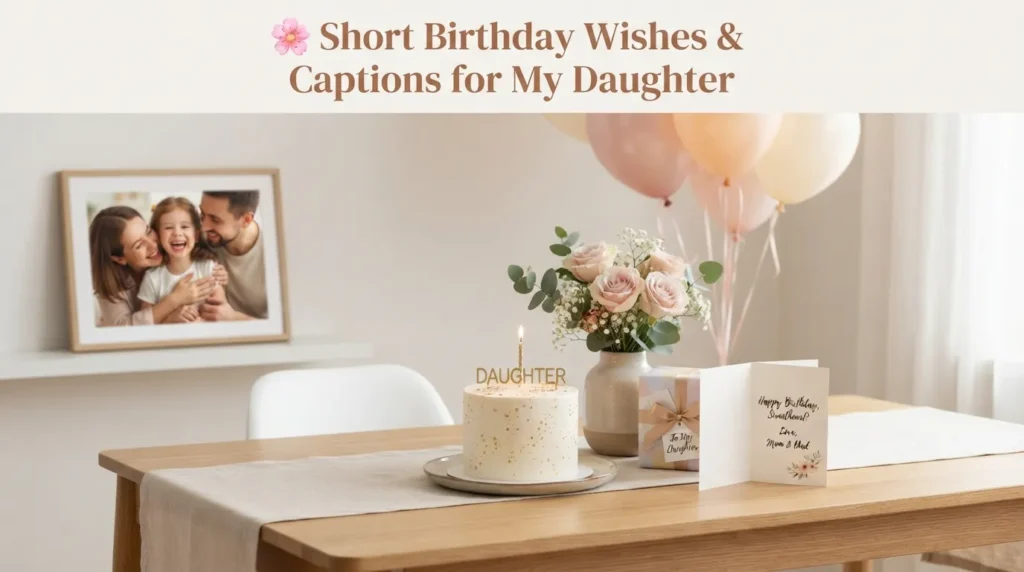 Short Birthday Wishes & Captions for My Daughter