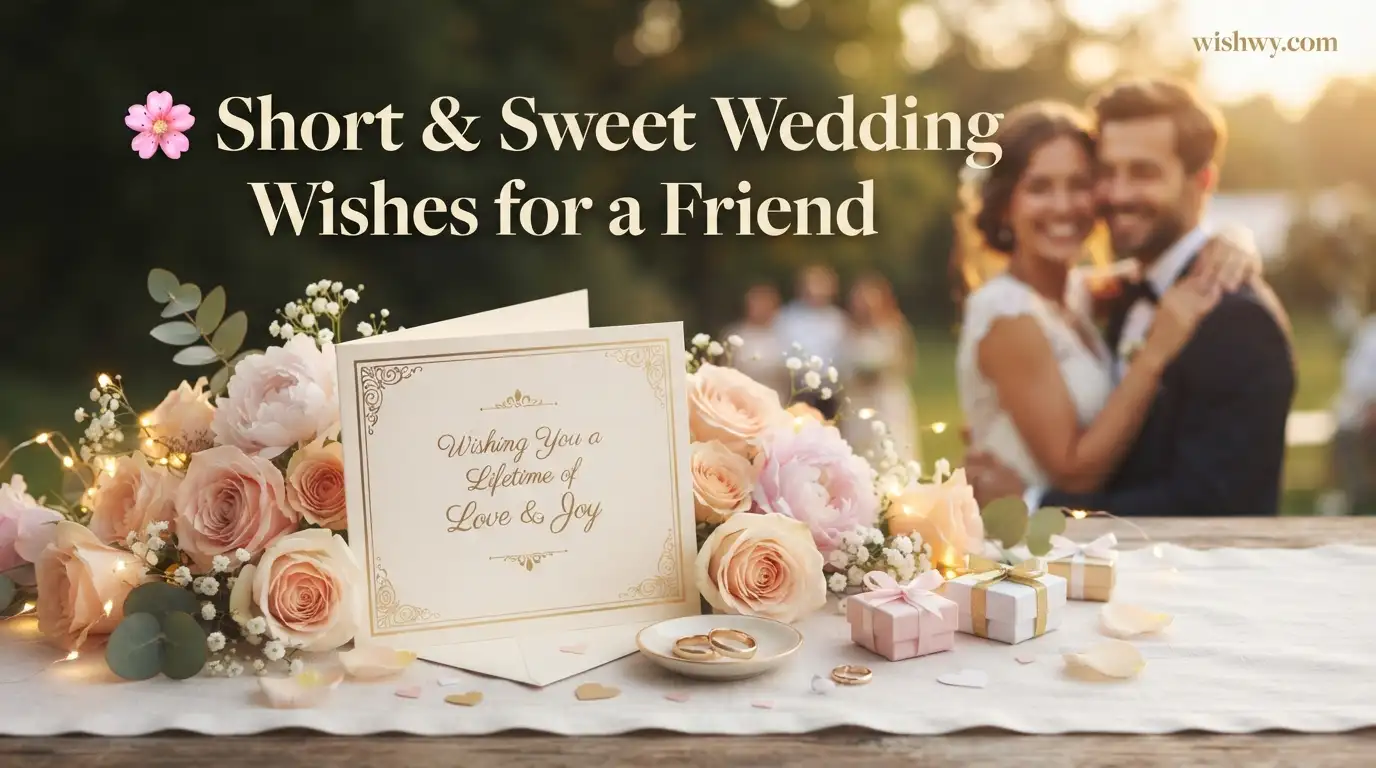 Short & Sweet Wedding Wishes for a Friend
