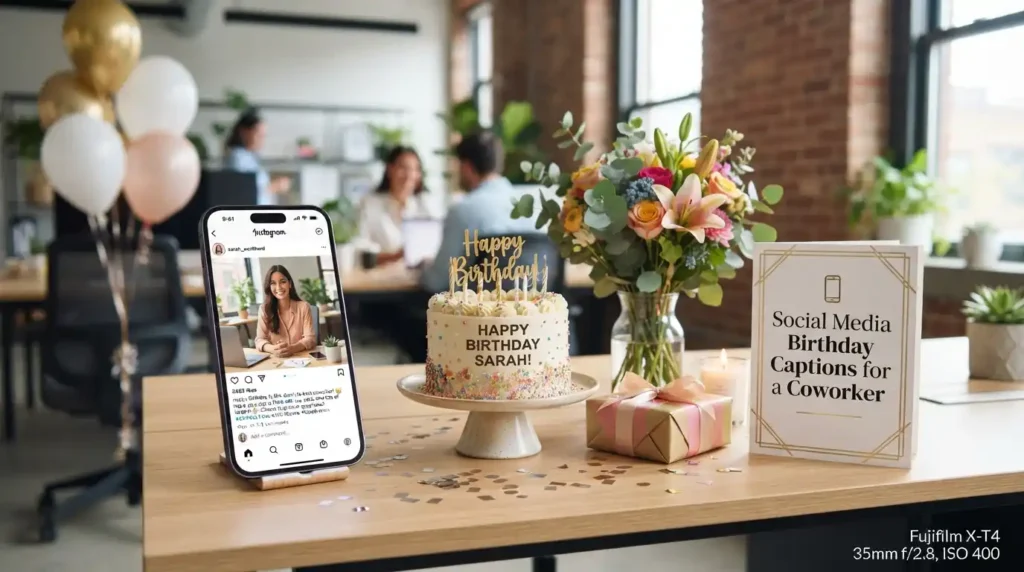 Social Media Birthday Captions for a Coworker