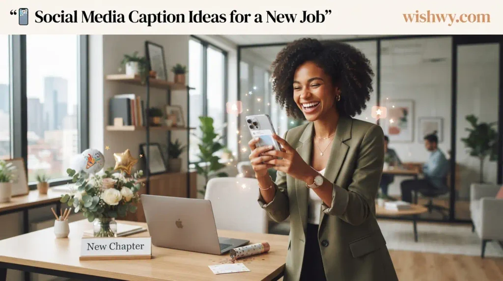 Social Media Caption Ideas for a New Job