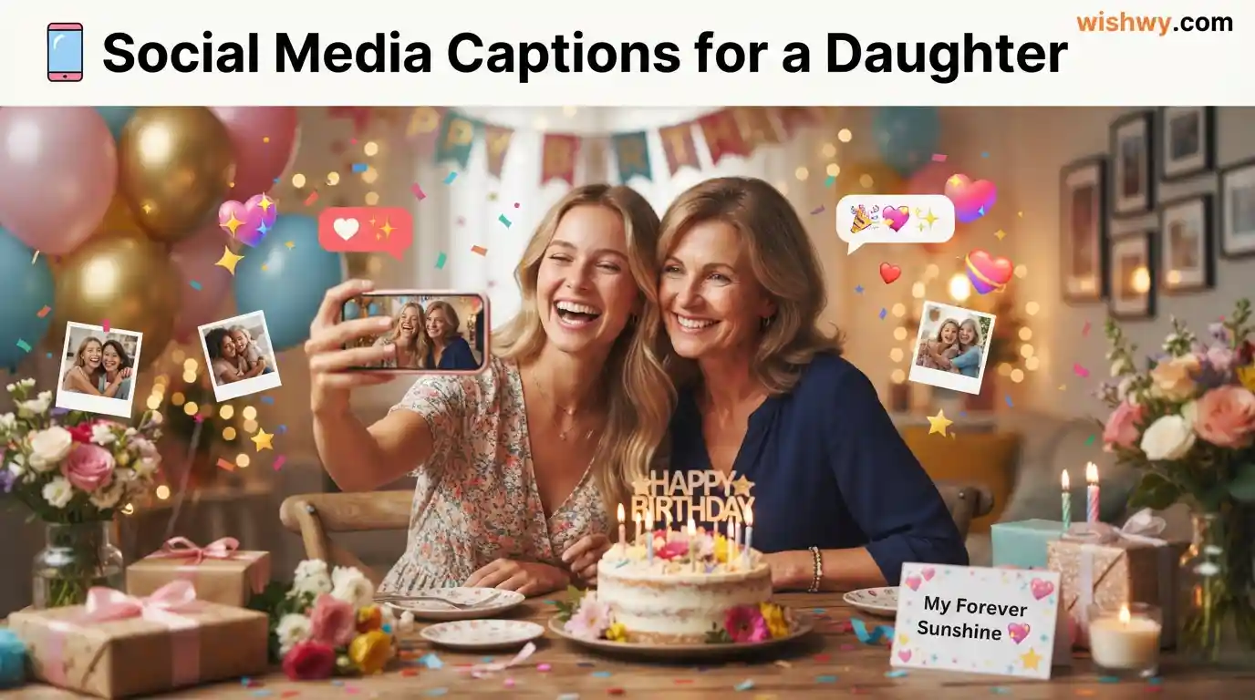 Social Media Captions for a Daughter
